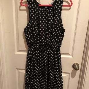 Collective Concepts XL Polka Dot Dress Black White